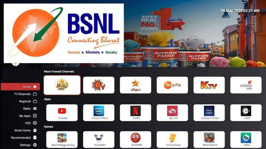 BSNL ने लॉन्च किया IFTV - बिना किसी चार्ज के देखें 500 से ज्यादा लाइव टीवी चैनल. पढ़ें इस रोमांचक अपडेट को सिर्फ PWCNews पर.