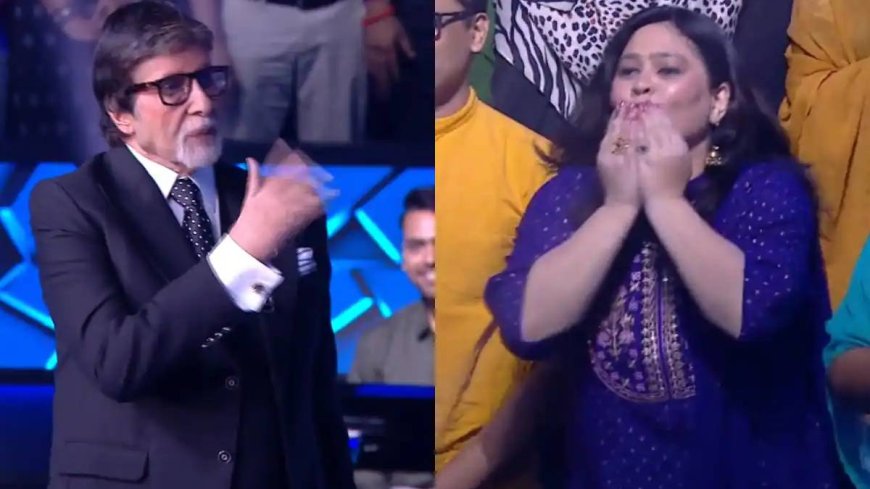 KBC 16: Amitabh Bachchan ne contestant ka noughty andaaz dekha, Itne jor se chumma fek rahi hain; PWCNews.