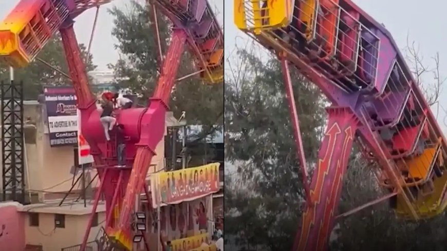 हवा में 20 मिनट तक उल्टा लटके रहे लोग, झूले का मजा बना सजा; Video देख दंग रह जाएंगे