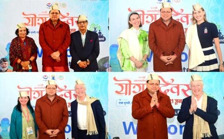 मुख्यमंत्री धामी ने अंतर्राष्ट्रीय योग दिवस पर विदेशी राजनयिकों का भराड़ीसैंण में स्वागत किया, बताया उत्तराखंड का महत्व