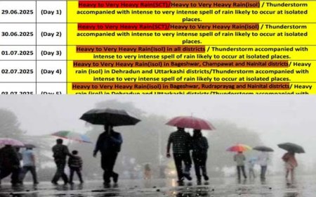 उत्तराखंड में भारी बारिश का रेड अलर्ट, चारधाम यात्रा 24 घंटे के लिए रुकी, जलस्तर में वृद्धि