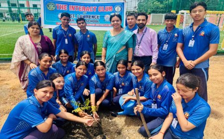 पर्यावरण संरक्षण के लिए सक्रिय पहल: सेंट लॉरेंस स्कूल में वृक्षारोपण अभियान