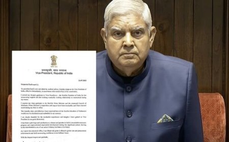 उपराष्ट्रपति जगदीप धनखड़ ने इस्तीफा दिया, जानिए वजह