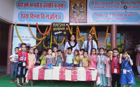 विज़्डम पब्लिक स्कूल हल्द्वानी में धूमधाम से रक्षाबंधन महोत्सव का आयोजन