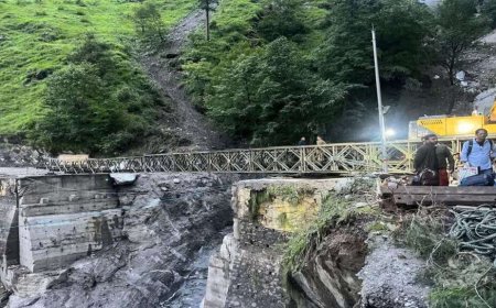 गंगनानी में बीआरओ ने वैली ब्रिज का निर्माण किया, धराली आपदा के बाद आवाजाही शुरू