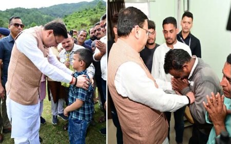 आपदा प्रभावित लोगों की मदद के लिए सीएम धामी ने प्रोटोकॉल तोड़ा, ग्रामीणों की समस्याएं सुनीं - PWC News