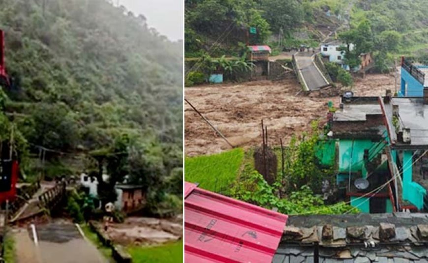 भारी बारिश का कहर: बुआखाल-रामनगर हाईवे पर बना पुल टूटा, पौड़ी मुख्यालय से थलीसैंण क्षेत्र का संपर्क टूटा, प्रशासन ने बड़खोलू पुल भी किया बंद