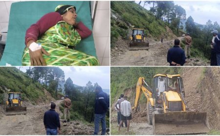 चंपावत में आपदा के बीच जिलाधिकारी की तत्परता, बीमारों को अस्पताल पहुँचाया