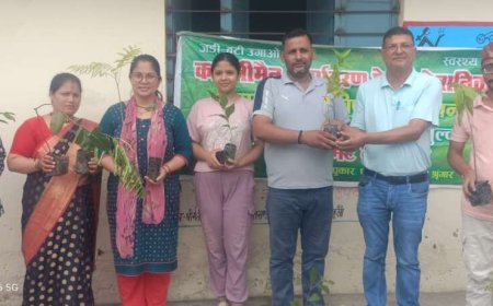 औषधीय पौधों का वितरण समारोह: मदन सिंह बिष्ट को मिला “पर्यावरण योद्धा” सम्मान