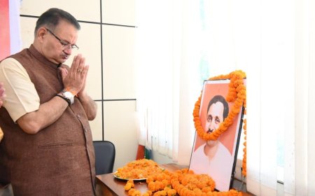 पंडित दीनदयाल उपाध्याय की जयंती पर कैबिनेट मंत्री गणेश जोशी का श्रद्धांजलि अर्पित