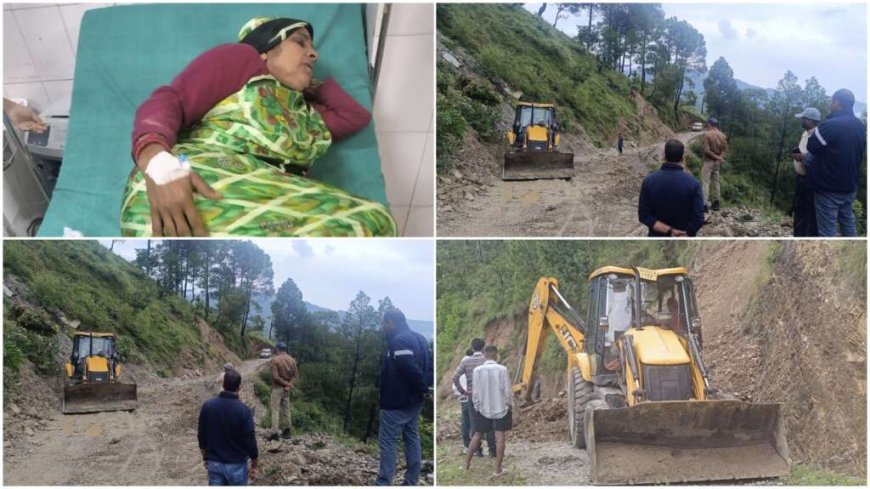 चंपावत में आपदा के बीच जिलाधिकारी की तत्परता, बीमारों को अस्पताल पहुँचाया