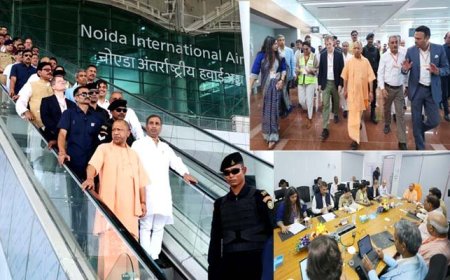 सीएम योगी ने किया नोएडा इंटरनेशनल एयरपोर्ट का स्थलीय निरीक्षण, देखें कब होगा उद्घाटन