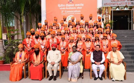 पतंजलि यूनिवर्सिटी में दीक्षांत समारोह, राष्ट्रपति द्रौपदी मुर्मू रहीं मौजूद