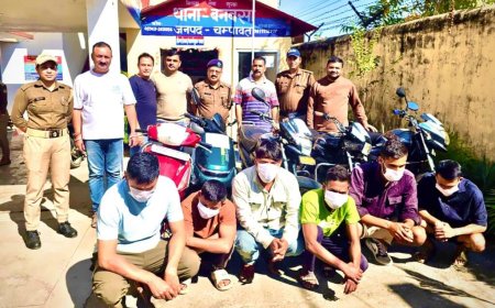 बनबसा में एसओजी व पुलिस की टीम ने 22 ग्राम स्मैक समेत छह को गिरफ्तार किया