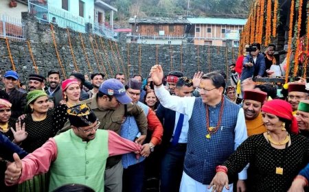 लागा मंडल में सीएम धामी, गर्मजोशी से स्वागत