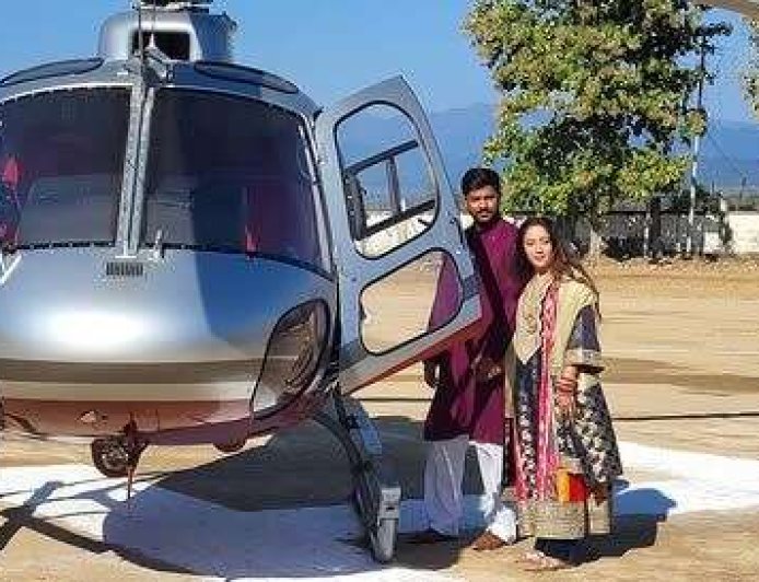 उत्तराखंड : कॉर्बेट नगरी में दुल्हन की हेलीकॉप्टर से विदाई, कनिष्का और करन ने की डेस्टिनेशन वेडिंग