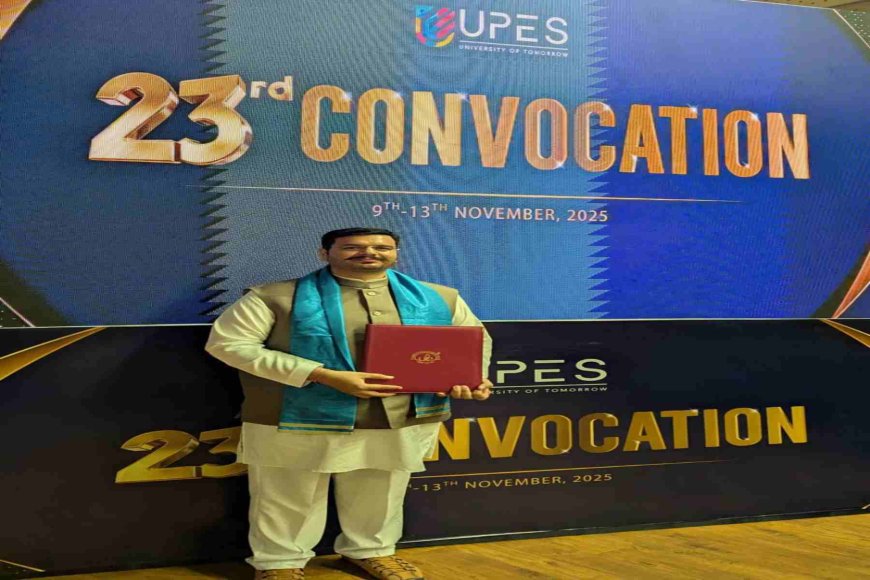 डॉ. कमल चंद्र दानी को यूपीईएस से पीएचडी की उपाधि