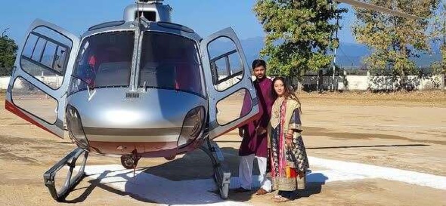 उत्तराखंड : कॉर्बेट नगरी में दुल्हन की हेलीकॉप्टर से विदाई, कनिष्का और करन ने की डेस्टिनेशन वेडिंग