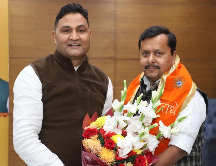 विधायक राम सिंह कैड़ा ने आज नई दिल्ली भाजपा राष्ट्रीय कार्यालय में भारतीय जनता पार्टी के नवनियुक्त राष्ट्रीय कार्यकारी अध्यक्ष नितिन नवीन से शिष्टाचार भेंट की