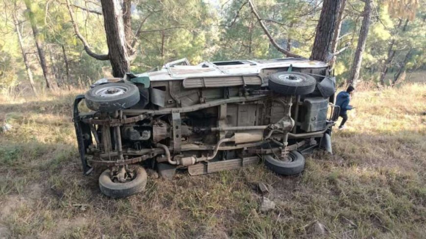 बड़ा हादसा : खाई में गिरा मैक्स वाहन, चालक की मौत