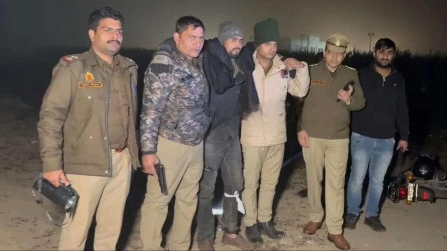 उत्तर प्रदेश: पुलिस मुठभेड़ में दो बदमाश गिरफ्तार , एक को लगी गोली