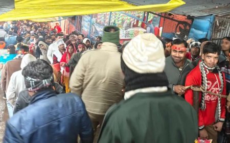 नववर्ष पर 50 हजार श्रद्धालुओं ने किए मां पूर्णागिरि के दर्शन