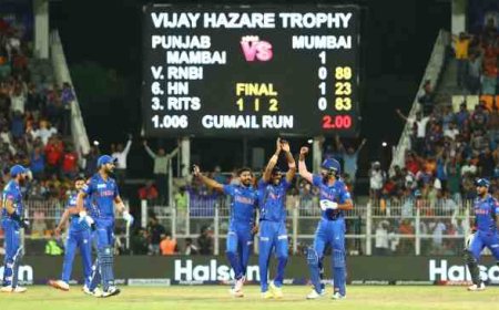 विजय हजारे ट्रॉफी: श्रेयस-सूर्या-दुबे फेल, पंजाब ने मुंबई को 1 रन से हराया