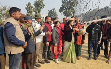 मिनी उत्तराखंड बिंदुखत्ता में उत्तरायणी कौतिक का विधिवत शुभारंभ