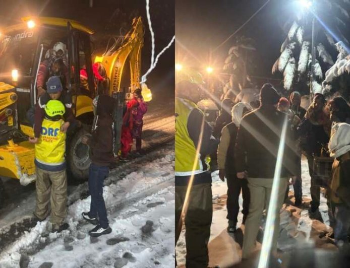 उत्तराखंड: भारी बर्फबारी में SDRF की तेज़ कार्रवाई से सैकड़ों जानें सुरक्षित