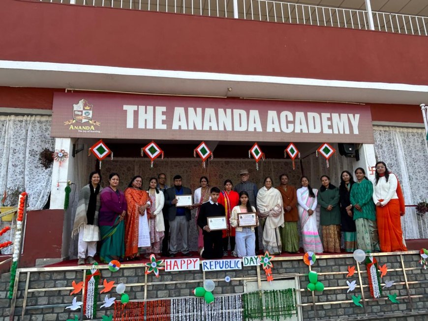 आनन्दा एकेडमी डहरिया में धूमधाम से मनाया गया गणतंत्र दिवस