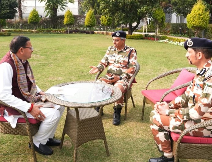 ITBP के DG की सीएम धामी से मुलाकात