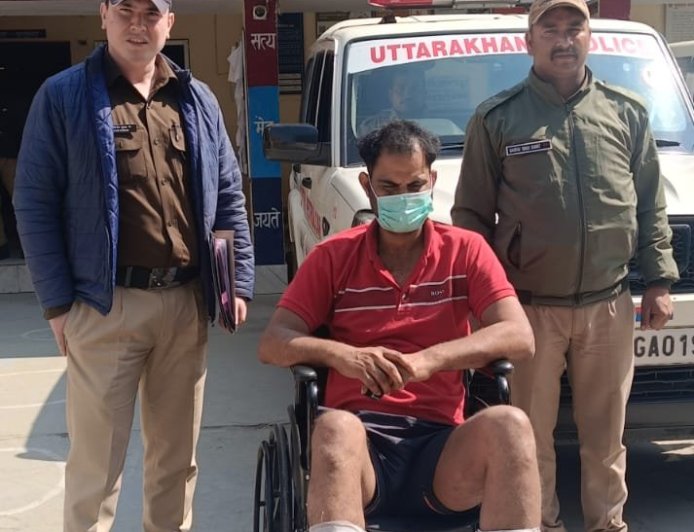 पौड़ी पुलिस की गिरफ्त से भागने की कोशिश कर रहा अभियुक्त पकड़ा गया