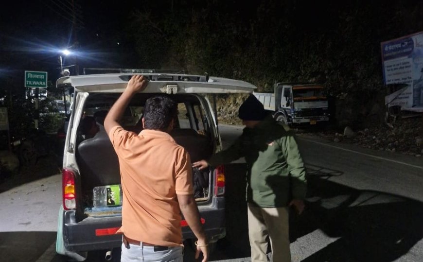 रुद्रप्रयाग पुलिस ने देर रात चलाया चेकिंग अभियान