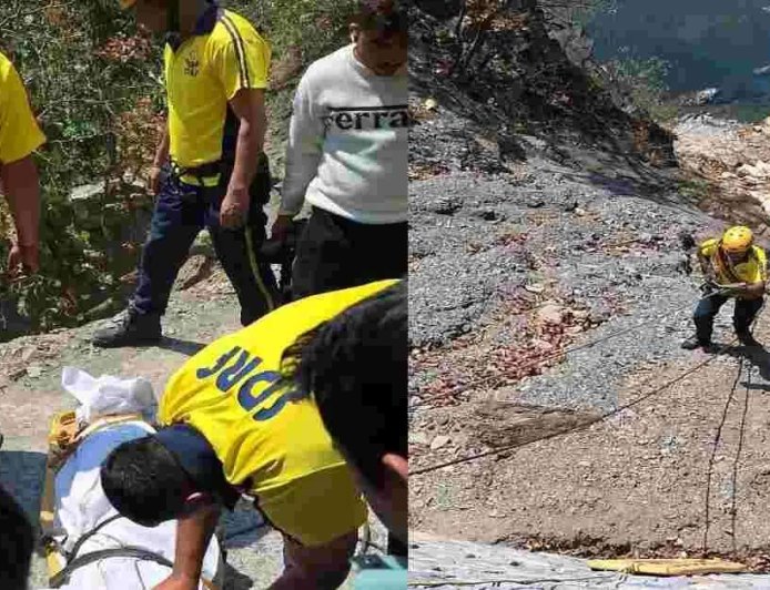 200 मीटर नीचे गिरा पिकअप वाहन, चालक की मौके पर मौत