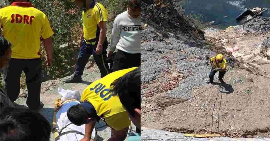 200 मीटर नीचे गिरा पिकअप वाहन, चालक की मौके पर मौत