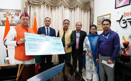 मुख्यमंत्री राहत कोष में केनरा बैंक का महत्वपूर्ण योगदान, धामी ने व्यक्त किया आभार