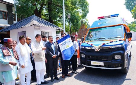 सीएम धामी ने चम्पावत सहित चार पहाड़ी जिलों के लिए एचडीएफसी बैंक द्वारा प्रदान की गई चार नई एंबुलेंस का किया शुभारंभ
