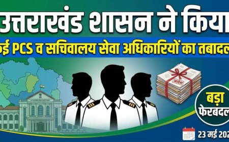 उत्तराखंड शासन में PCS एवं सचिवालय सेवा अधिकारियों के तबादले, नई जिम्मेदारियों का वितरण