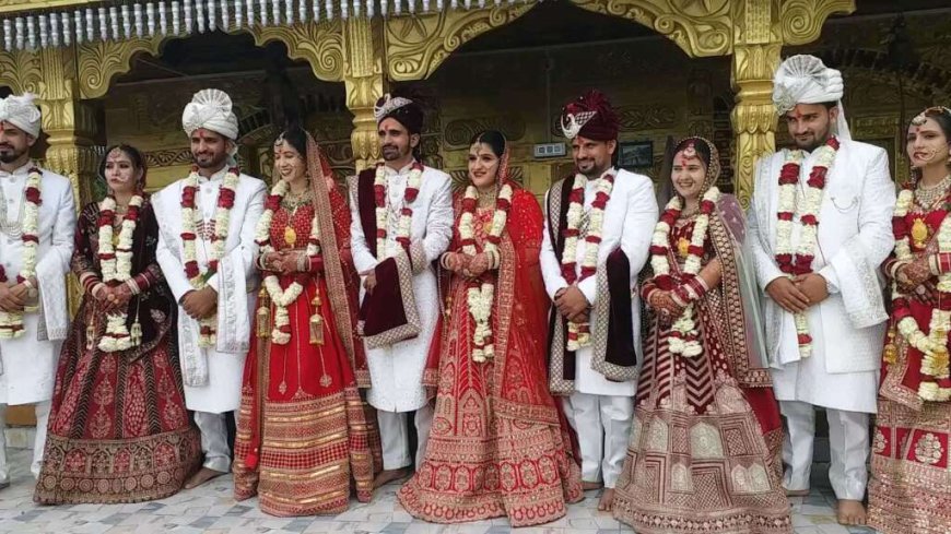 उत्तराखंड में अनोखा समारोह, एक साथ हुई पांच भाइयों की शादी, दुल्हनों की हुई धूमधाम से बारात