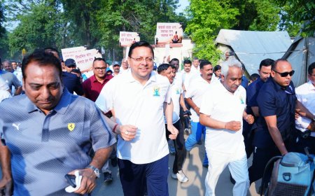 सीएम धामी का 'रन फॉर योगा' कार्यक्रम में ऐतिहासिक सहभागिता