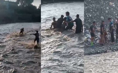 जाखन नदी में बह रही 12 वर्षीय बच्ची को फौजी और तीन युवकों ने बचाया, बड़ा हादसा टला