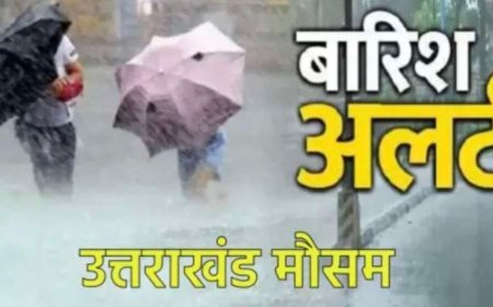 उत्तराखंड मौसम अपडेट: अगले 3 घंटे में बारिश की चेतावनी, सोमवार को कई जिलों में भारी वर्षा का अलर्ट