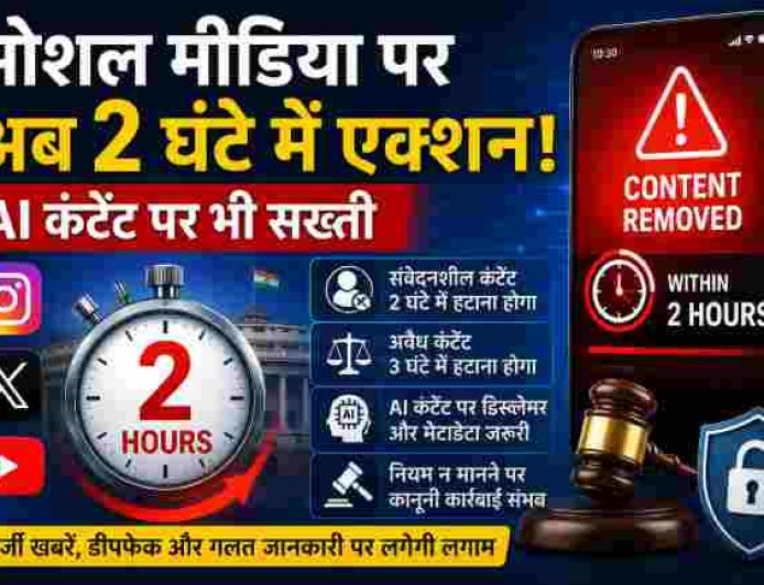 सोशल मीडिया पर अब 2 घंटे में होगा एक्शन, AI कंटेंट पर भी लागू होगी सख्ती