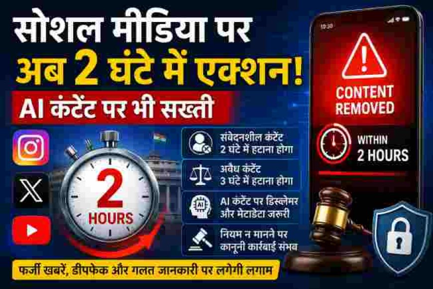 सोशल मीडिया पर अब 2 घंटे में होगा एक्शन, AI कंटेंट पर भी लागू होगी सख्ती