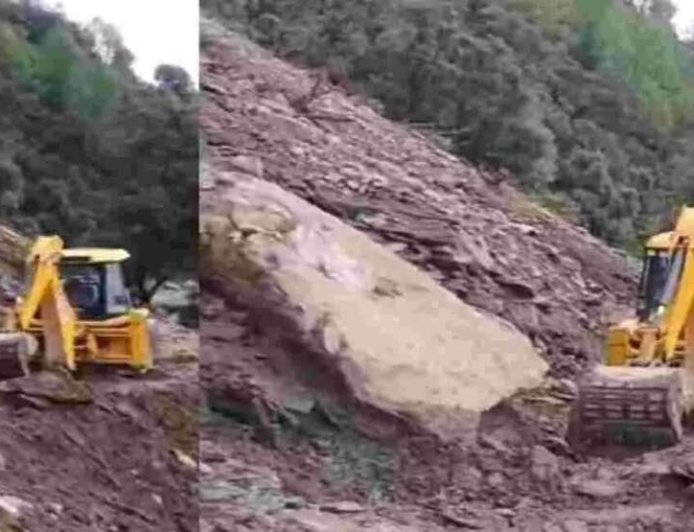 उत्तराखंड में पहाड़ी से गिरे बोल्डर की चपेट में आया मशीन ऑपरेटर, मौत