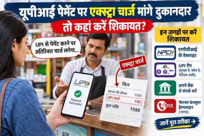 यूपीआई पेमेंट पर एक्स्ट्रा चार्ज मांगे दुकानदार तो कहां करें शिकायत?