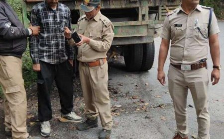 मोरनौला में नशे की तस्करी का बड़ा खुलासा, कैंटर ने चेकिंग से बचने की कोशिश में नाली में फंसा