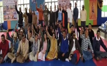 छह महीने के बाद भी वादा अधूरा, PRD जवानों का 365 दिन रोजगार के लिए व्यापक प्रदर्शन