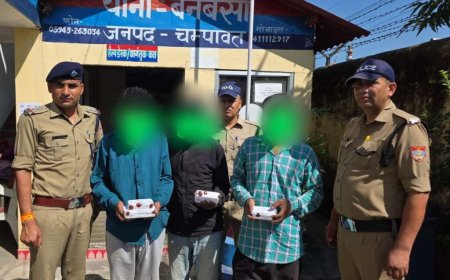 बनबसा में 7.38 लाख की स्मैक के साथ तीन गिरफ्तार, हिस्ट्रीशीटर भी शामिल