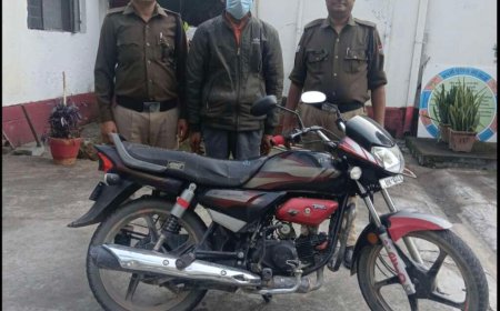 Haldwani Crime: चोरी की बाइक के साथ आरोपी गिरफ्तार